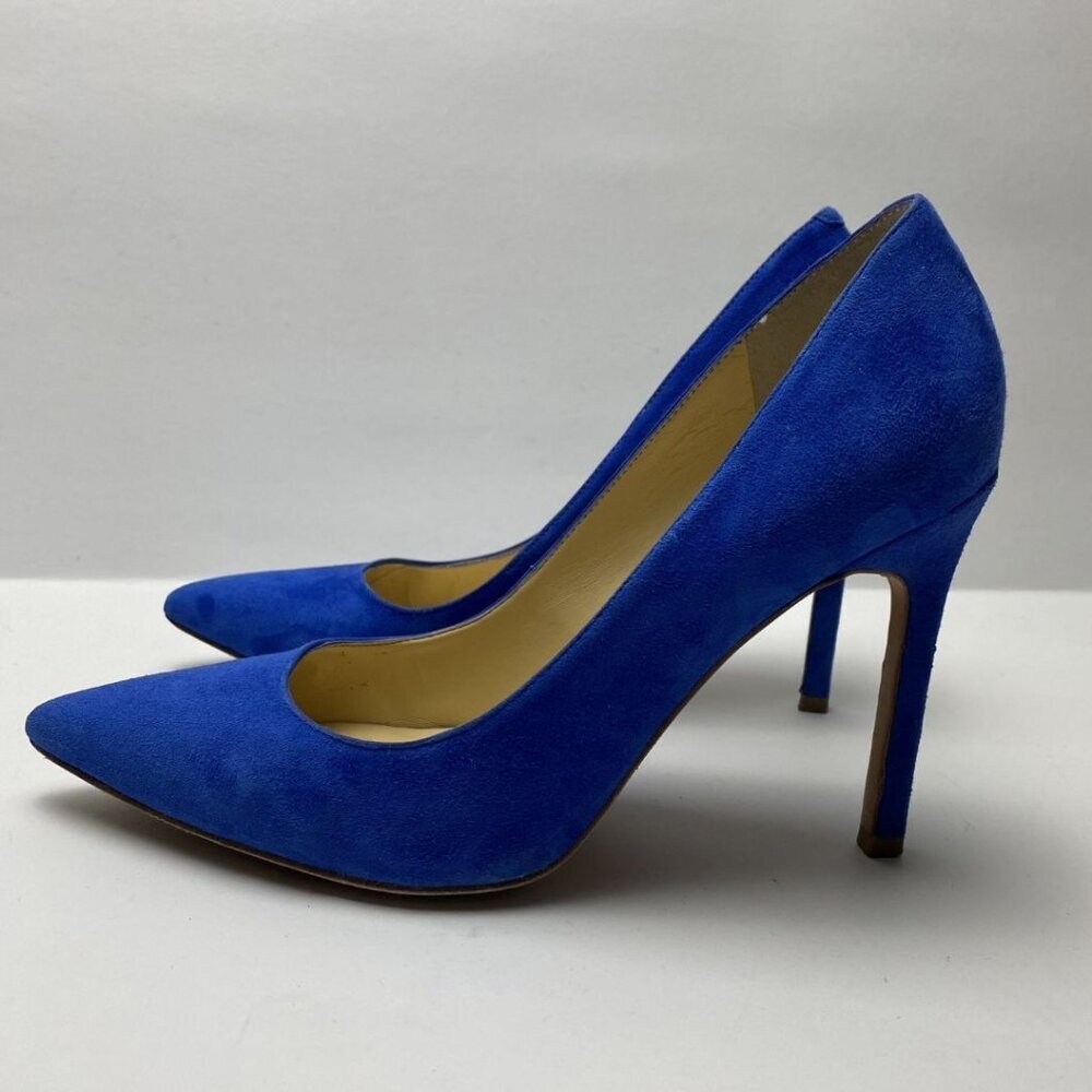 IVANKA TRUMP Royal Blue Suede Pointed Toe Pumps Size 8 - Picture 4 of 10